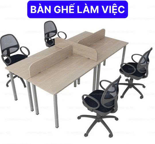 2 BÀN GHẾ LÀM VIỆC - Ảnh 1
