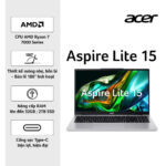 Laptop Acer Aspire Lite 15 AL15-42P-R8E6 NX.D34SV.001 (AMD Ryzen 5 7430U | 16GB | 512GB | AMD Radeon | 15.6 inch FHD 60Hz | Win 11 | Office | Bạc)