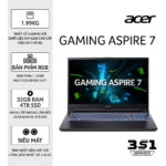 Laptop Acer Aspire 7 A715-59G-55MD NH.QX6SV.005 (Intel Core i5-13420H | RTX 3050 6GB | 15.6 inch FHD IPS 144Hz | 16GB | 512GB | Win 11 | Đen)