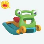 Bập Bênh Kết Hợp Cầu Trượt 3 Trong 1 Con Ếch Cho Bé