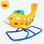 Bập Bênh Đơn Mầm Non Nhựa Composite Đế Sắt Chống Lật