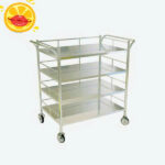 Xe Đẩy Thực Phẩm Inox 4 Tầng