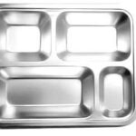 Khay inox 4 ngăn | Kích thước: 280 x 220 x 30 mm